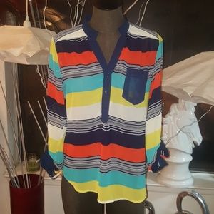 Alya women multicolor top sz Medium